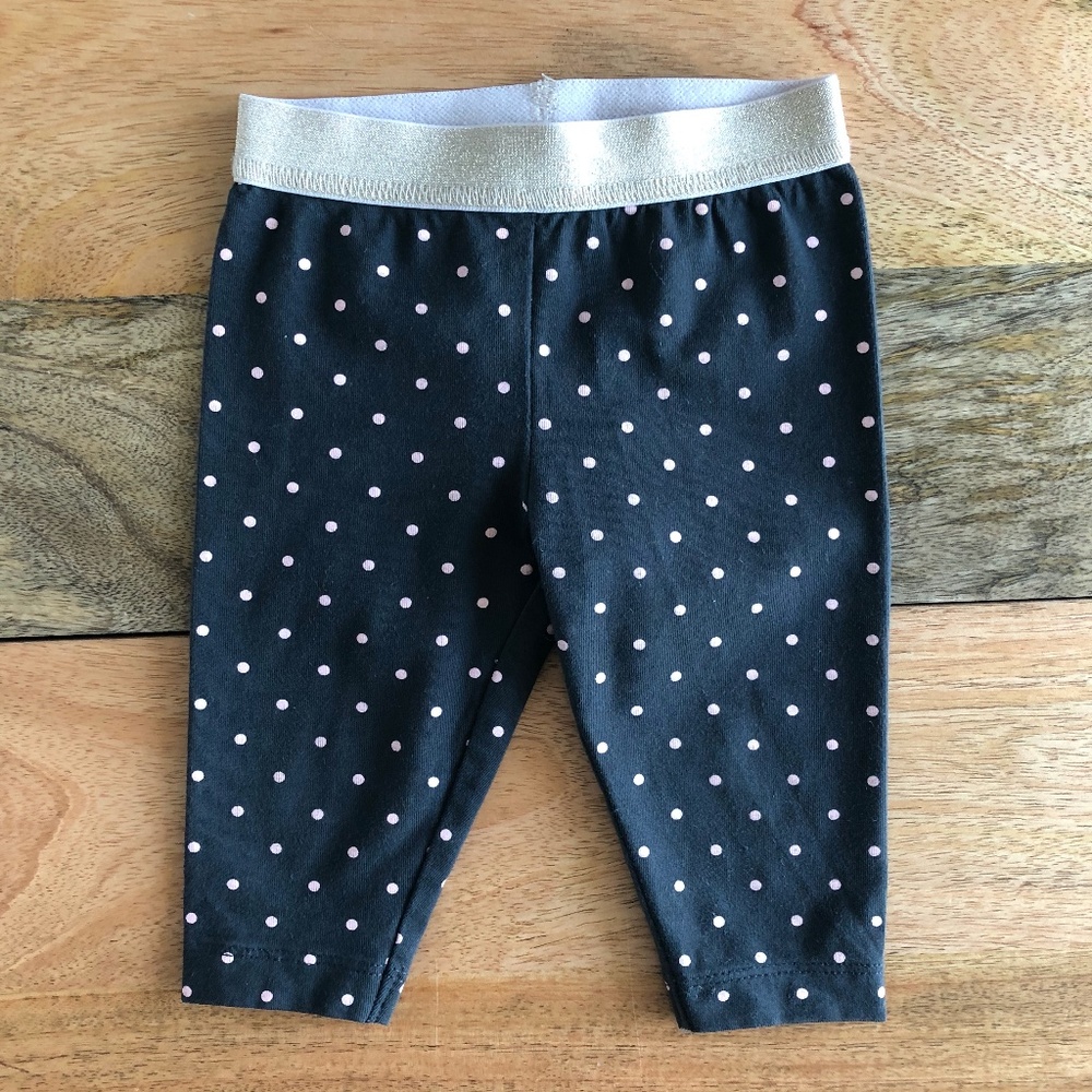 $2 Carter’s leggings 12m baby girl pants joggers kids polka dot